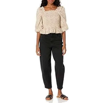 Stylish Women's Cropped Ruffle Top by The Drop