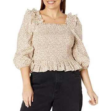 Stylish Women's Cropped Ruffle Top by The Drop