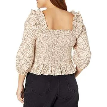 Stylish Women's Cropped Ruffle Top by The Drop
