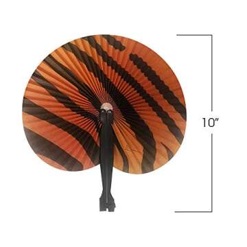 Eye-Catching 10 Inch Safari Print Folding Fans for Kids