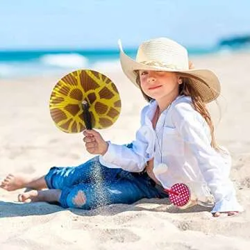 Eye-Catching 10 Inch Safari Print Folding Fans for Kids