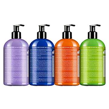 Dr. Bronner's - Organic Sugar Soap (12 oz Variety Pack) Lavender, Peppermint, Tea Tree, & Lemongrass - Made with Organic Oils, Sugar & Shikakai Powder, 4-in-1 Use: Hands, Body, Face & Hair | 4 Count