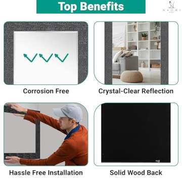 Naomi Home Mosaic Full Length Mirror - Elegant Large Wall Decor