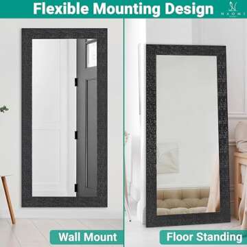 Naomi Home Mosaic Full Length Mirror - Elegant Large Wall Decor