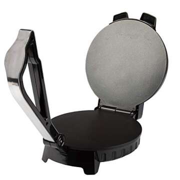 MasterChef Electric Tortilla Maker- Homemade Flatbread, Pitas, Bread, Tortillas- Heavy Duty, Non-stick Cooker Easier than Tortilla Press, Great Birthday Gift