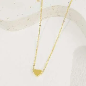 HERIER Gold Heart Necklace for Women 14K Plated Jewelry