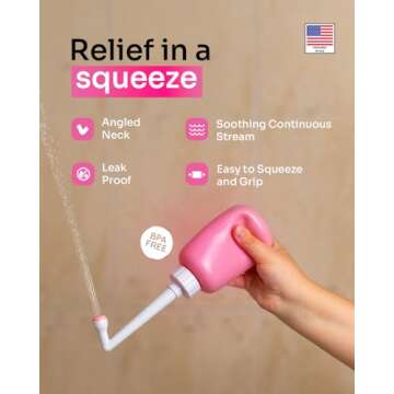 Mommy First® Peri Bottle for Postpartum Care | Upside Down Bottle for Perineal Cleansing and Recove...