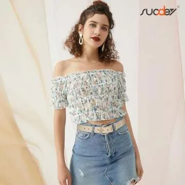 SUOSDEY Women's Fashion Belts in Black and Beige