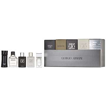 Armani 5 Piece Mini Set For Men Mini Splash 0.13 oz