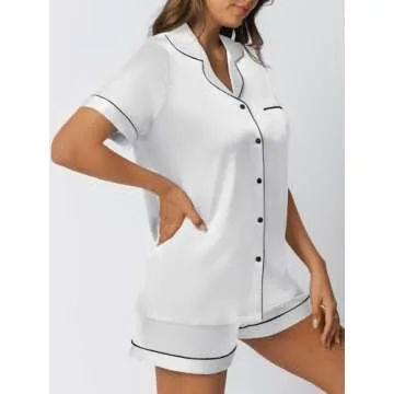 LILLUSORY Women’s Silk Satin Pajama Set for Comfort