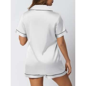 LILLUSORY Women’s Silk Satin Pajama Set for Comfort