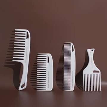 Cricket Ultra Smooth Coconut Hair Pick Comb - Infused with Coconut Oil & Keratin for Frizz-Free Shine and Volume, Ideal for Curly, Thick, and Textured Hair