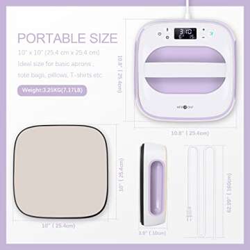 HTVRONT Portable Heat Press Machine for T-Shirts