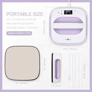HTVRONT Portable Heat Press Machine for T-Shirts