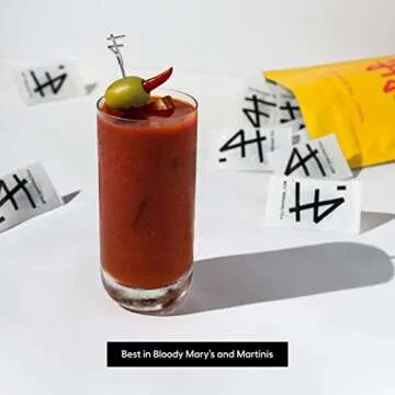 Filthy Cocktail Garnish, Pepper Stuffed Olives, 8.5 Oz Jar, 14 Olives