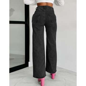 Kedera Women's Rhinestone Pearl Beaded Denim Jeans for Summer