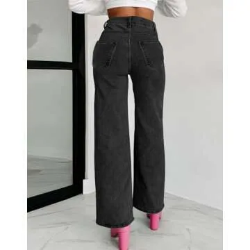 Kedera Women's Rhinestone Pearl Beaded Denim Jeans for Summer