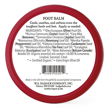 Badger Foot Balm for Cracked Heels and Dry Feet Care
