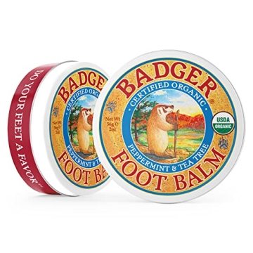 Badger Foot Balm for Cracked Heels and Dry Feet Care