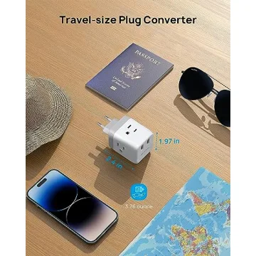 TROND European Travel Plug Adapter with USB Ports