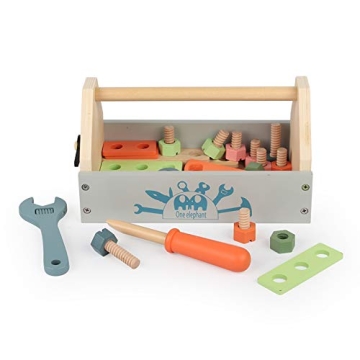Kids Wooden Tool Box Set for Creative Building Fun