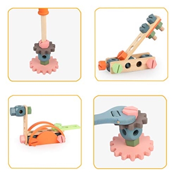 Kids Wooden Tool Box Set for Creative Building Fun