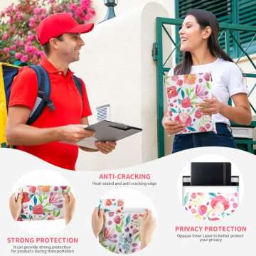 Oududianzi Valentine Poly Mailers 10x13, 100PCS Valentine Shipping Bags, Mailing Bags, Packaging Bags, Mailers Poly Bags for Shipping, Polymailer 10x13, Packaging Bags for Valentine Gifts