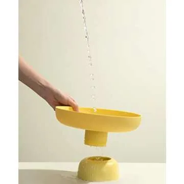 onefitow Fruit bowl Fruit Basket for Kitchen Countertop Kitchen Storage Baskets Stand Organization, Decor Centerpiece Counter or Dining Room Tables (yellow)