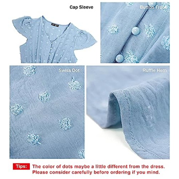 PRETTYGARDEN Summer Maxi Dress V Neck Smocked Style