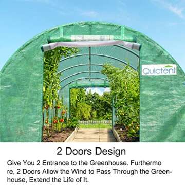 Quictent 25'x10' Portable Greenhouse for All Seasons