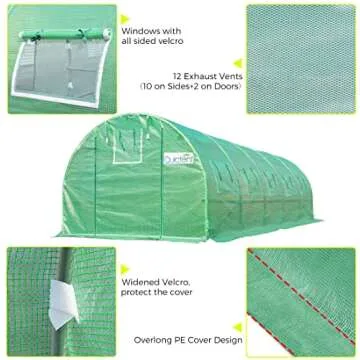 Quictent 25'x10' Portable Greenhouse for All Seasons
