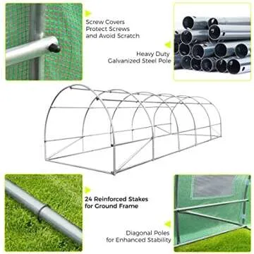 Quictent 25'x10' Portable Greenhouse for All Seasons