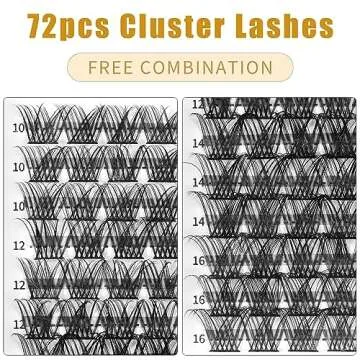 VENUSPEARL Lash Clusters D Curl Individual Lashes 280 Clusters False Eyelash 9-16MIX Lash Clusters Extensions Individual Lashes Cluster DIY Eyelash Extensions at Home (BM01+T)