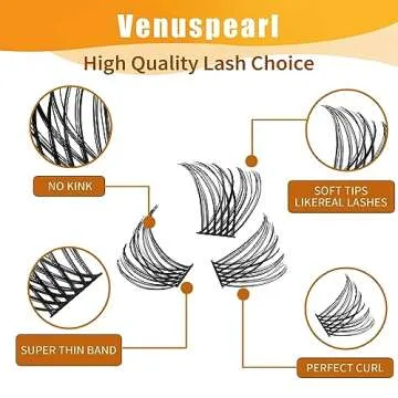VENUSPEARL Lash Clusters D Curl Individual Lashes 280 Clusters False Eyelash 9-16MIX Lash Clusters Extensions Individual Lashes Cluster DIY Eyelash Extensions at Home (BM01+T)