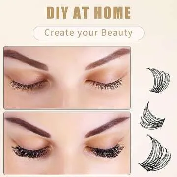 VENUSPEARL Lash Clusters D Curl Individual Lashes 280 Clusters False Eyelash 9-16MIX Lash Clusters Extensions Individual Lashes Cluster DIY Eyelash Extensions at Home (BM01+T)
