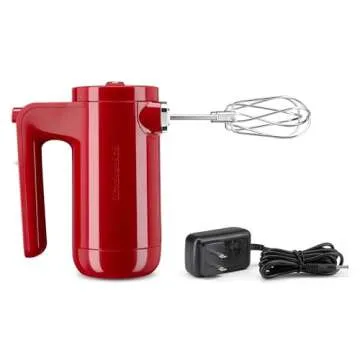 KitchenAid Cordless 7 Speed Hand Mixer - KHMB732, Empire Red