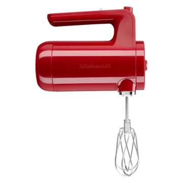 KitchenAid Cordless 7 Speed Hand Mixer - KHMB732, Empire Red