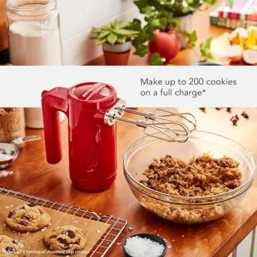 KitchenAid Cordless 7 Speed Hand Mixer - KHMB732, Empire Red