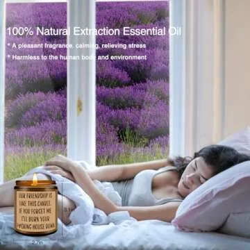 Homsolver Funny Scented Soy Candle Gifts, Our Friendship F Candle - Premium Lavender Scent, Best Friend Birthday Christmas Gifts for Women Friends