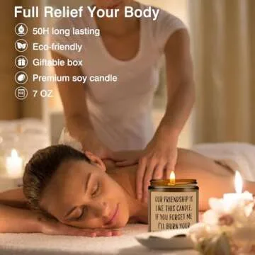 Homsolver Funny Scented Soy Candle Gifts, Our Friendship F Candle - Premium Lavender Scent, Best Friend Birthday Christmas Gifts for Women Friends