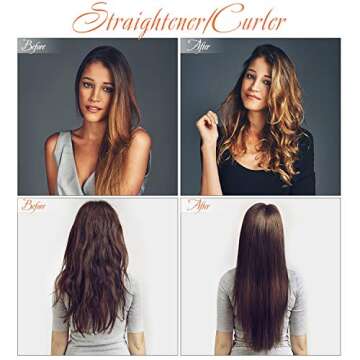 Cordless Hair Straightener for Travel Dual Voltage USB Charging Ceramic Tourmaline Flat Iron Mini Travel Flat Iron Hair Straightener