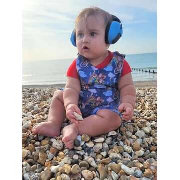 PandaEar Baby Ear Protection Noise Cancelling HeadPhones Ages 0-3 Years | Infant Hearing Protection Earmuffs -Blue