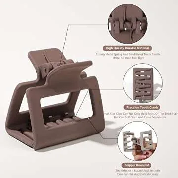 Stylish Medium Claw Clips - Durable & Comfortable Hold