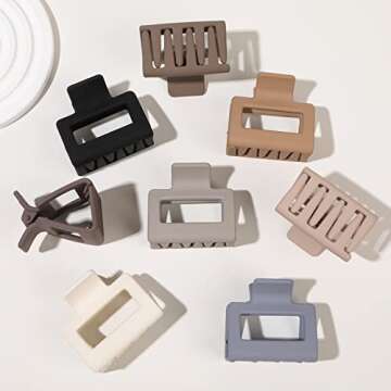 Stylish Medium Claw Clips - Durable & Comfortable Hold