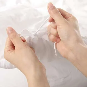 Elegant Bedsure White Textured Duvet Cover Set for Queen