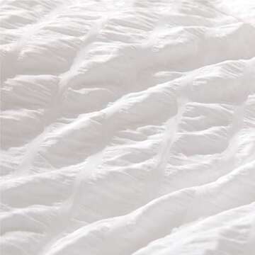 Elegant Bedsure White Textured Duvet Cover Set for Queen