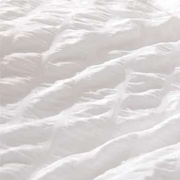 Elegant Bedsure White Textured Duvet Cover Set for Queen