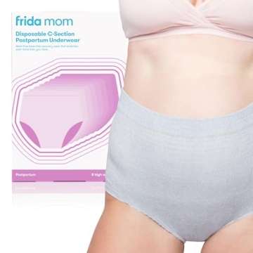 Frida Mom Women’s Postpartum Underwear for C-Section Recovery, Disposable High Waist, Seamless wit...