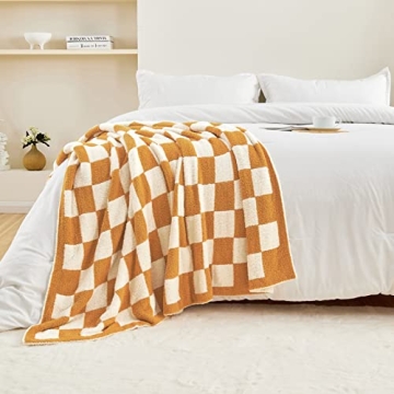 CozeCube Checkered Blanket, Ultra Soft Cozy Throw 60x80