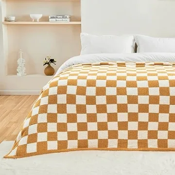 CozeCube Checkered Blanket, Ultra Soft Cozy Throw 60x80